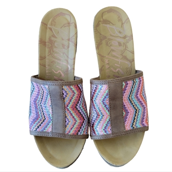 Blowfish of Malibu Colorful Wedge Sandals Size 8 - Picture 2 of 5